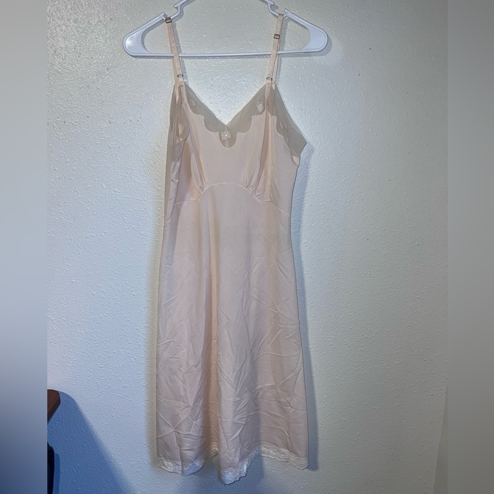 Vintage Elegant Cream Slip Dress